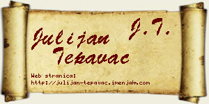 Julijan Tepavac vizit kartica